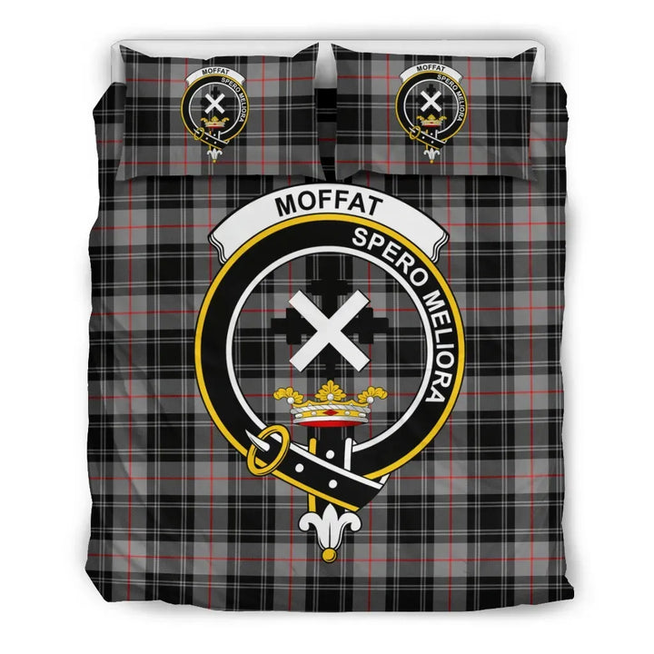 Scottish Moffat Clan Crest Tartan Bedding Set Tartan Plaid 2