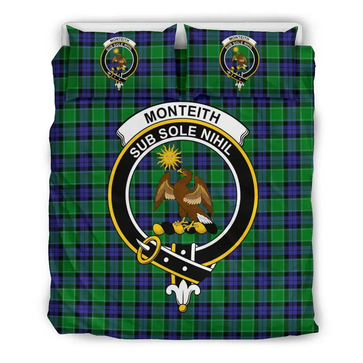 Scottish Monteith Clan Crest Tartan Bedding Set Tartan Plaid 2