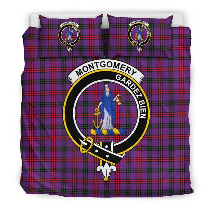 Scottish Montgomery Clan Crest Tartan Bedding Set Tartan Plaid 3