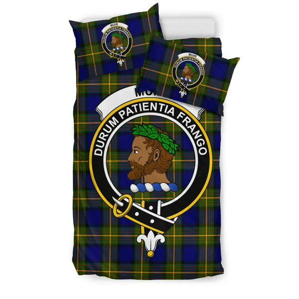 Scottish Muir Clan Crest Tartan Bedding Set Tartan Plaid 1