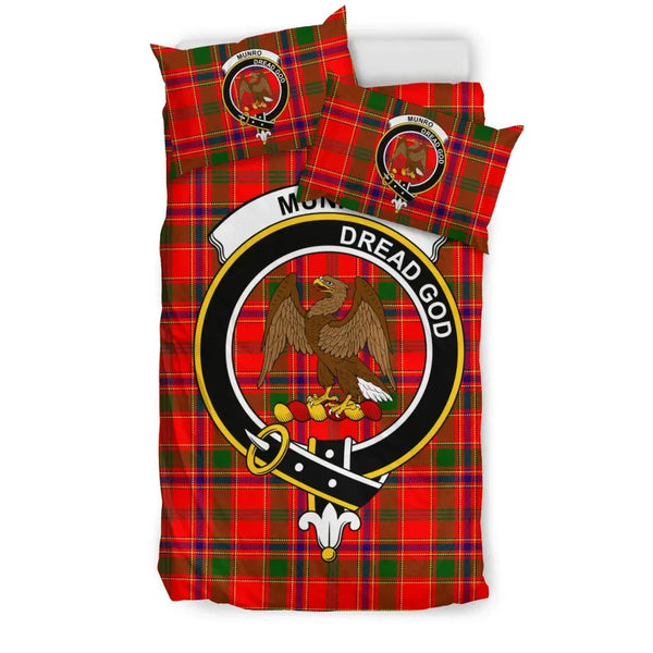 Scottish Munro Clan Crest Tartan Bedding Set Tartan Plaid 1