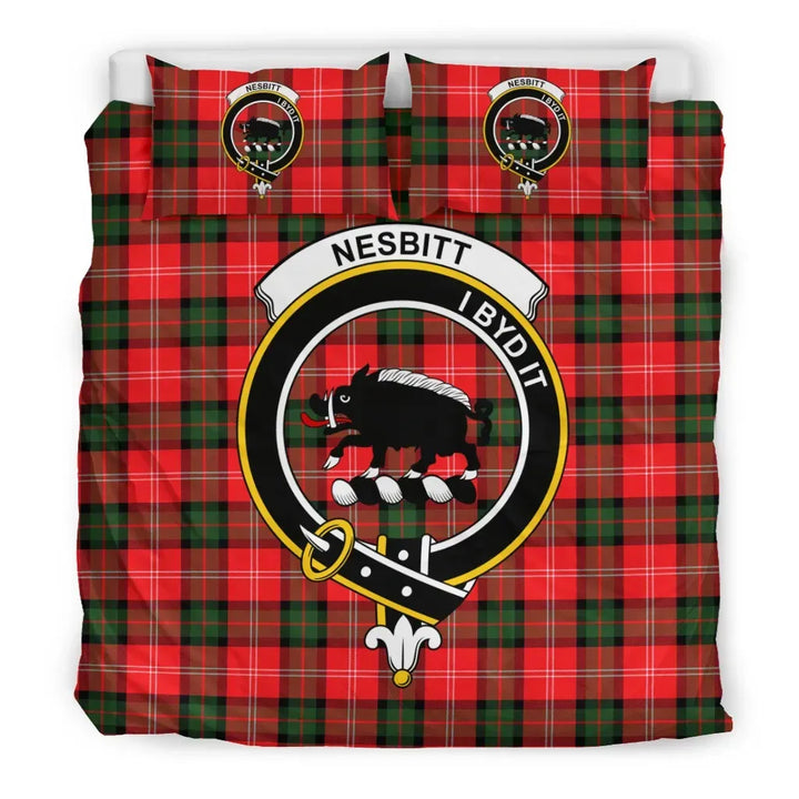 Scottish Nesbitt Clan Crest Tartan Bedding Set Tartan Plaid 3
