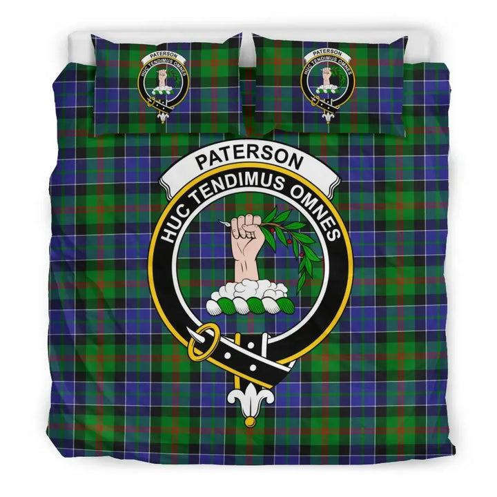 Scottish Paterson Clan Crest Tartan Bedding Set Tartan Plaid 3
