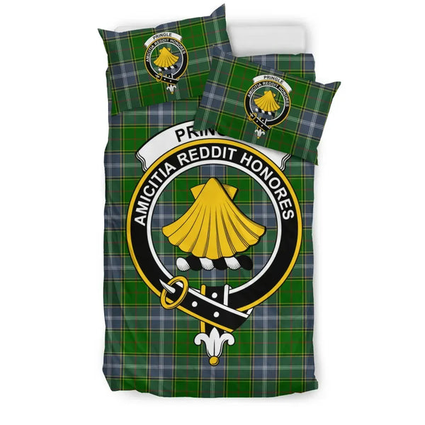 Scottish Pringle Clan Crest Tartan Bedding Set Tartan Plaid 1