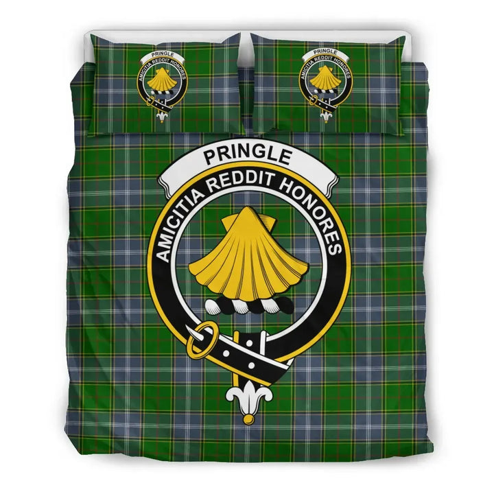 Scottish Pringle Clan Crest Tartan Bedding Set Tartan Plaid 2