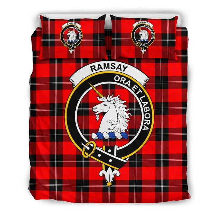 Scottish Ramsay Clan Crest Tartan Bedding Set Tartan Plaid 2