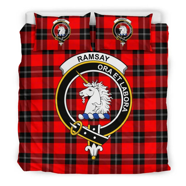 Scottish Ramsay Clan Crest Tartan Bedding Set Tartan Plaid 3