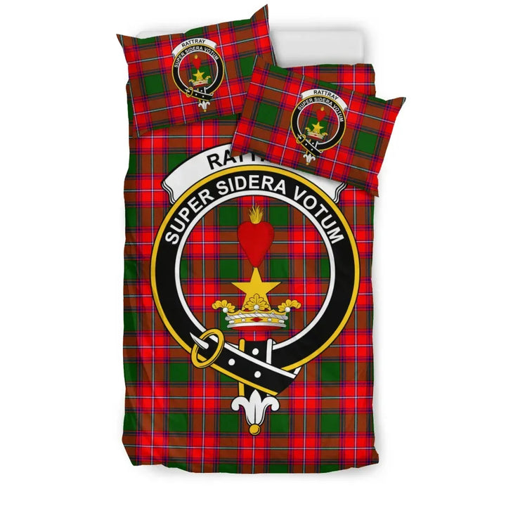 Scottish Rattray Clan Crest Tartan Bedding Set Tartan Plaid 1