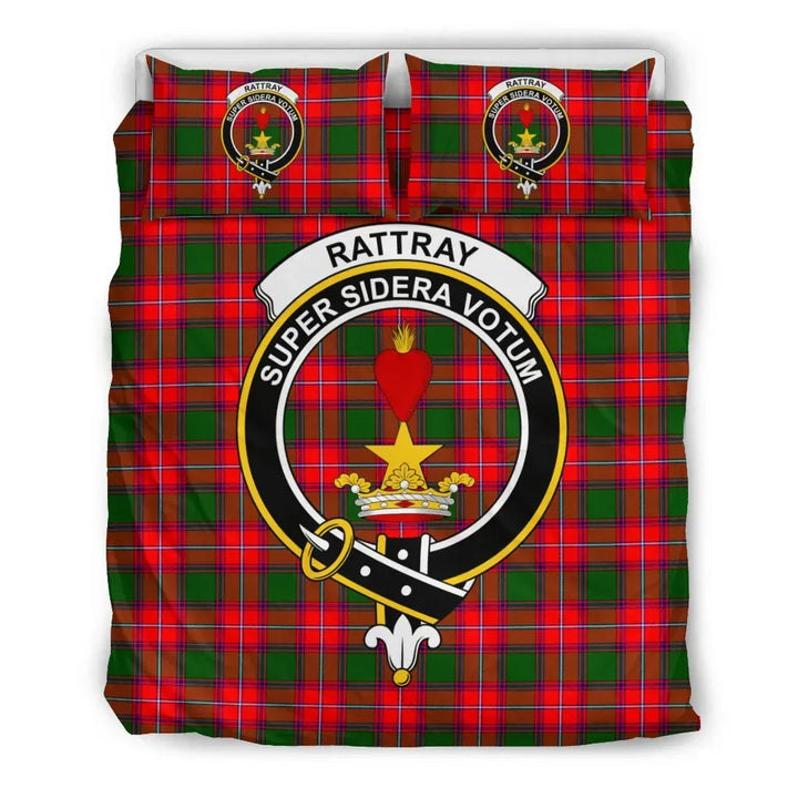 Scottish Rattray Clan Crest Tartan Bedding Set Tartan Plaid 2