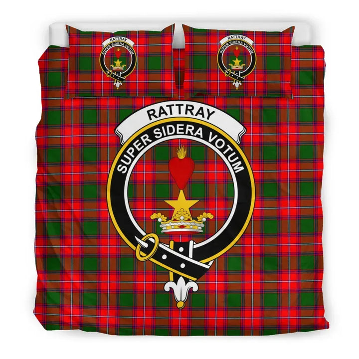 Scottish Rattray Clan Crest Tartan Bedding Set Tartan Plaid 3