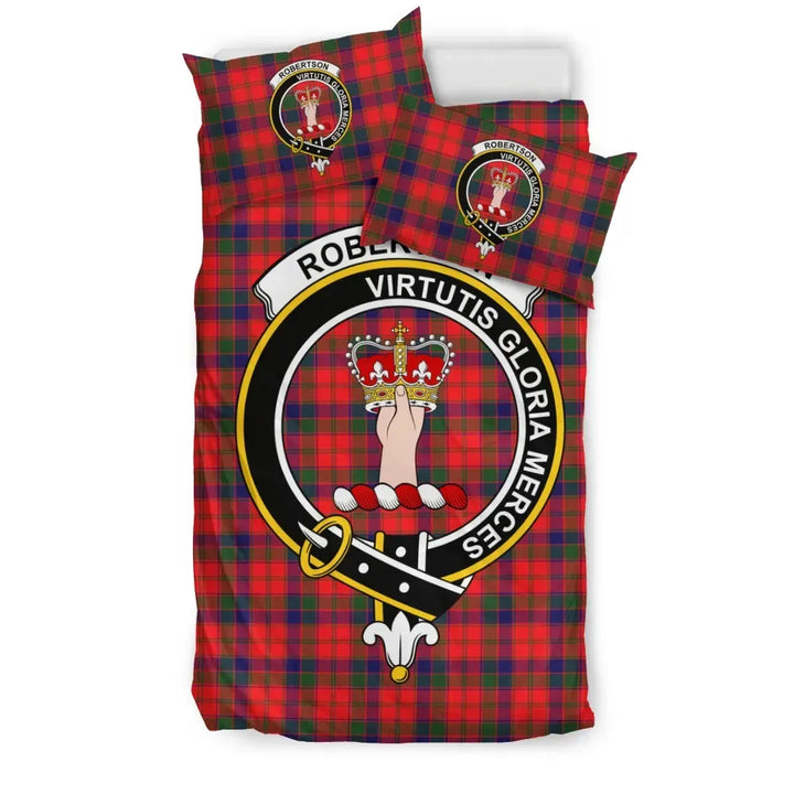 Scottish Robertson Clan Crest Tartan Bedding Set Tartan Plaid 1