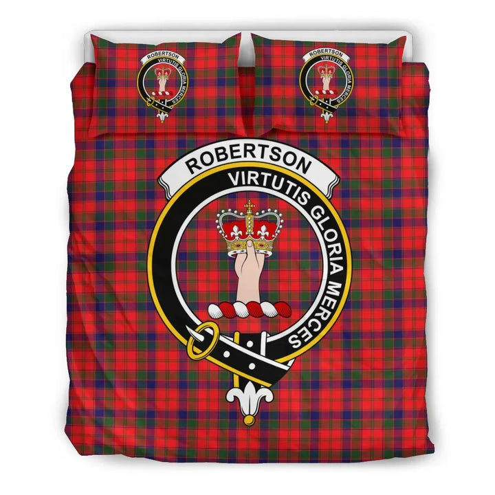 Scottish Robertson Clan Crest Tartan Bedding Set Tartan Plaid 2