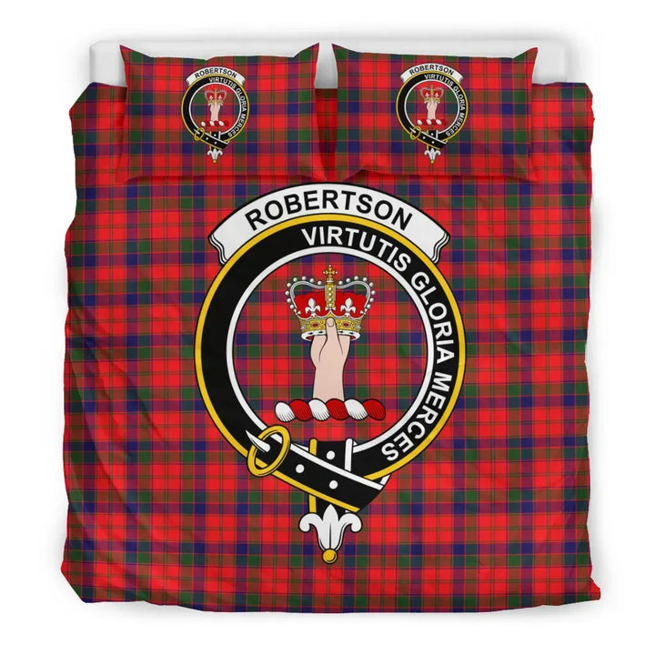 Scottish Robertson Clan Crest Tartan Bedding Set Tartan Plaid 3
