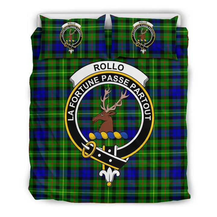 Scottish Rollo Clan Crest Tartan Bedding Set Tartan Plaid 2
