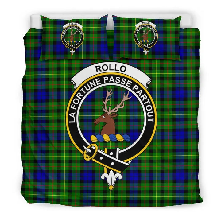 Scottish Rollo Clan Crest Tartan Bedding Set Tartan Plaid 3