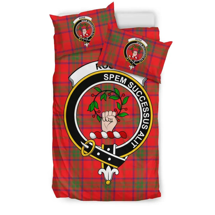 Scottish Ross Clan Crest Tartan Bedding Set Tartan Plaid 1