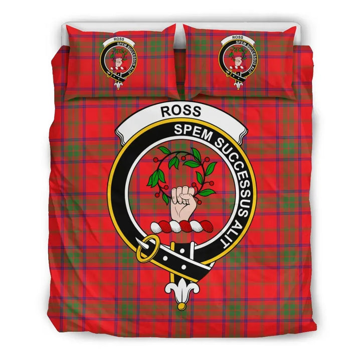 Scottish Ross Clan Crest Tartan Bedding Set Tartan Plaid 2