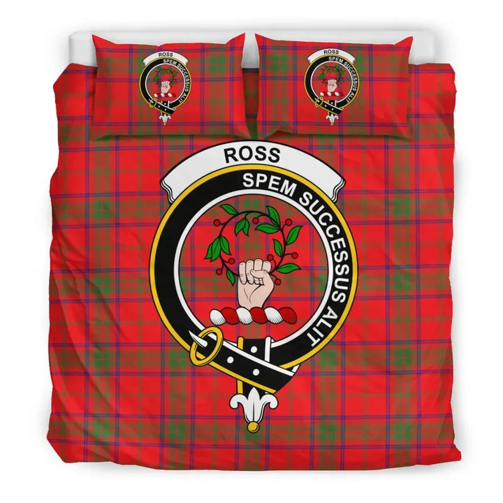 Scottish Ross Clan Crest Tartan Bedding Set Tartan Plaid 3