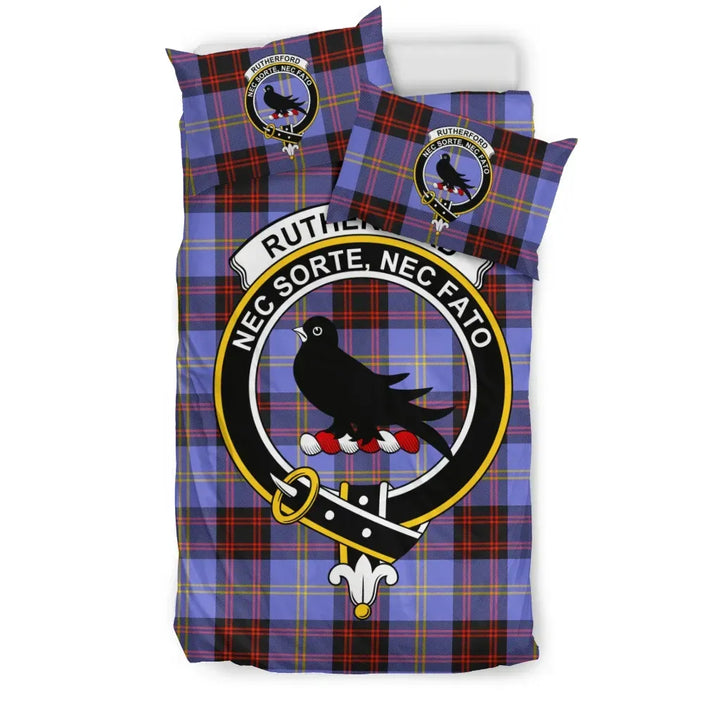 Scottish Rutherford Clan Crest Tartan Bedding Set Tartan Plaid 1