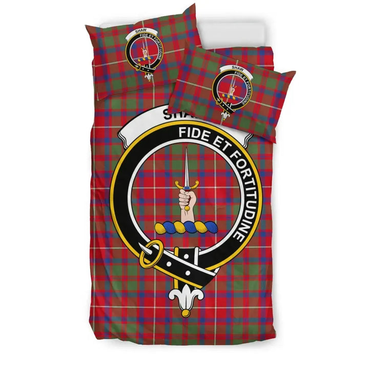 Scottish Shaw (of Tordarroch) Clan Crest Tartan Bedding Set Tartan Plaid 1