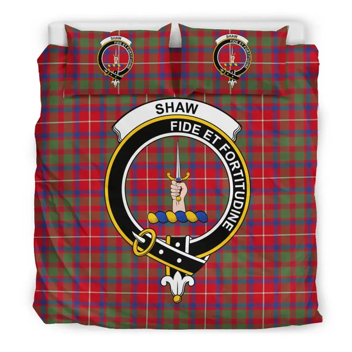 Scottish Shaw (of Tordarroch) Clan Crest Tartan Bedding Set Tartan Plaid 3