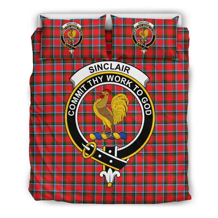 Scottish Sinclair Clan Crest Tartan Bedding Set Tartan Plaid 2