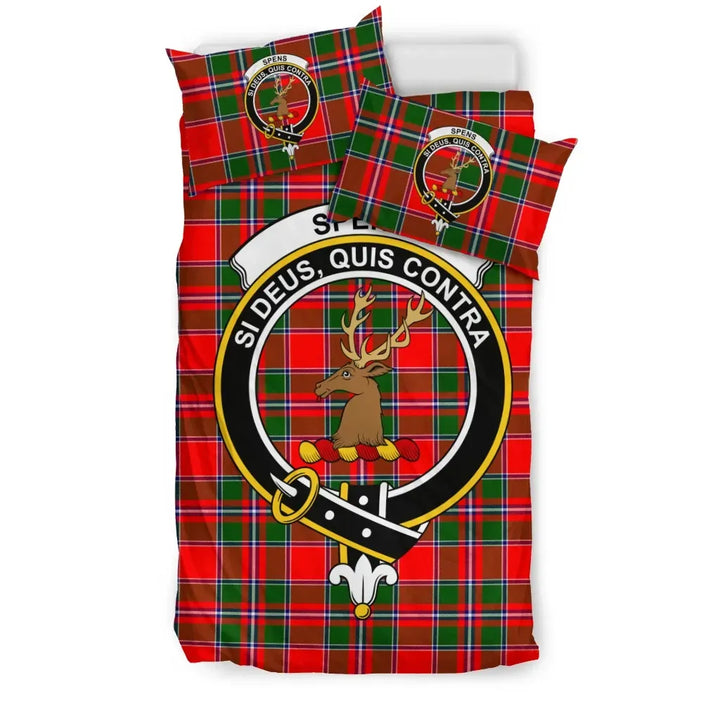 Scottish Spens (or Spence) Clan Crest Tartan Bedding Set Tartan Plaid 1