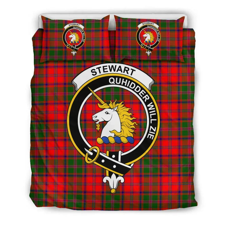 Scottish Stewart (of Appin) Clan Crest Tartan Bedding Set Tartan Plaid 2