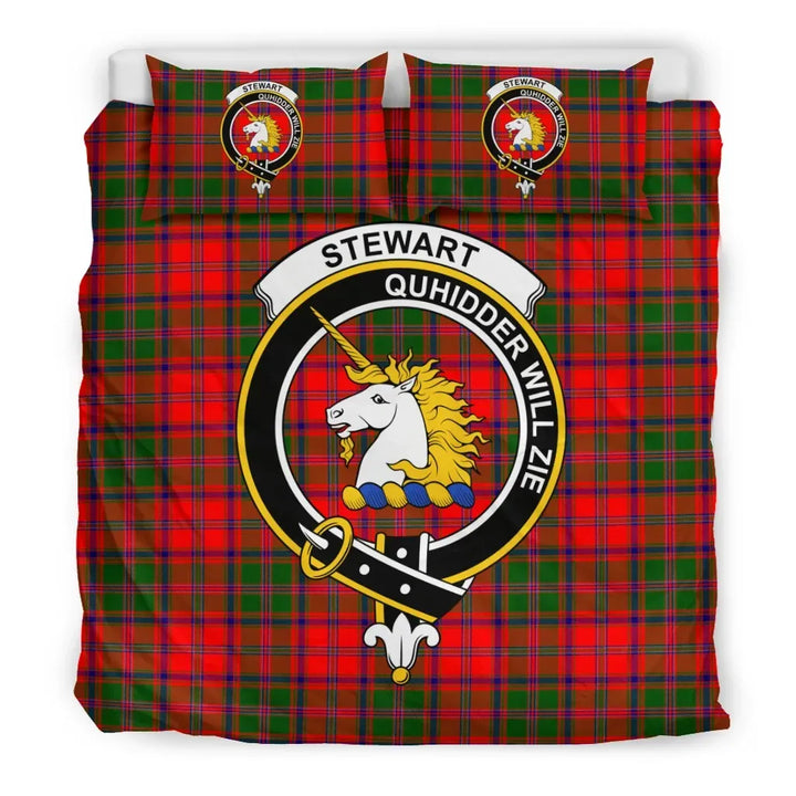 Scottish Stewart (of Appin) Clan Crest Tartan Bedding Set Tartan Plaid 3