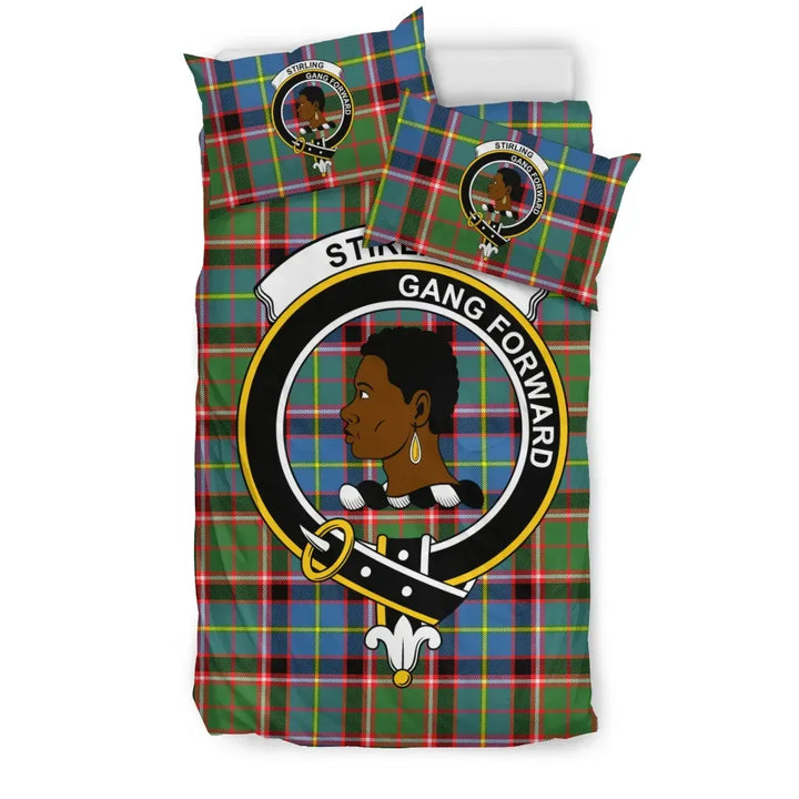Scottish Stirling (of Keir) Clan Crest Tartan Bedding Set Tartan Plaid 1