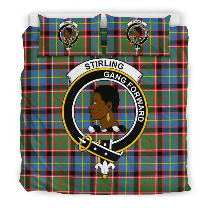 Scottish Stirling (of Keir) Clan Crest Tartan Bedding Set Tartan Plaid 3
