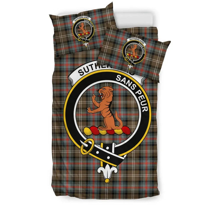 Scottish Sutherland II Clan Crest Tartan Bedding Set Tartan Plaid 1