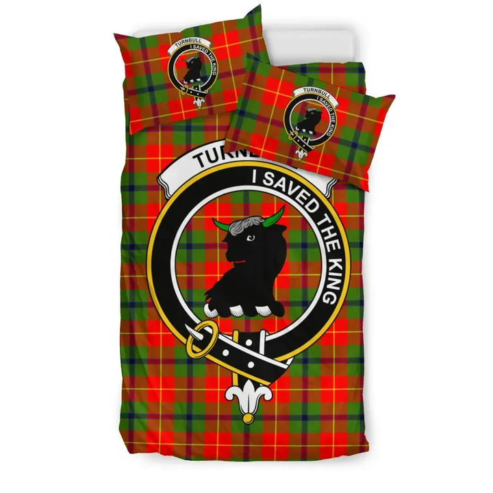 Scottish Turnbull Clan Crest Tartan Bedding Set Tartan Plaid 1