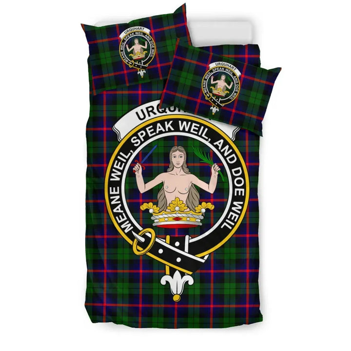 Scottish Urquhart Clan Crest Tartan Bedding Set Tartan Plaid 1