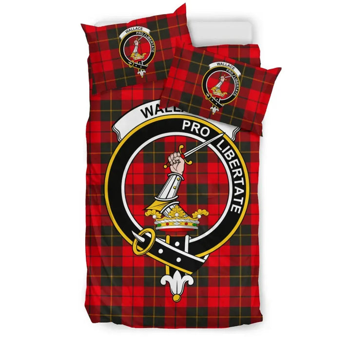 Scottish Wallace Clan Crest Tartan Bedding Set Tartan Plaid 1