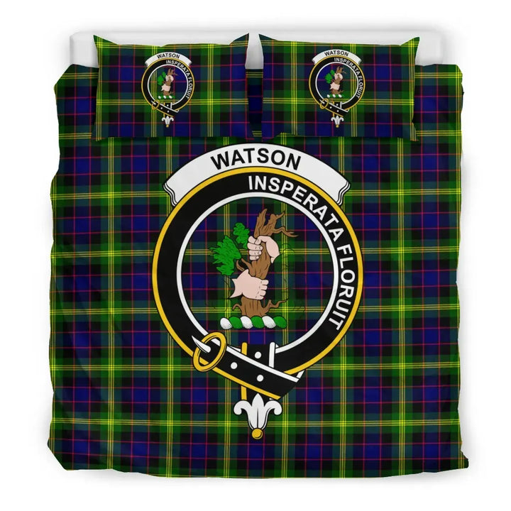 Scottish Watson Clan Crest Tartan Bedding Set Tartan Plaid 3