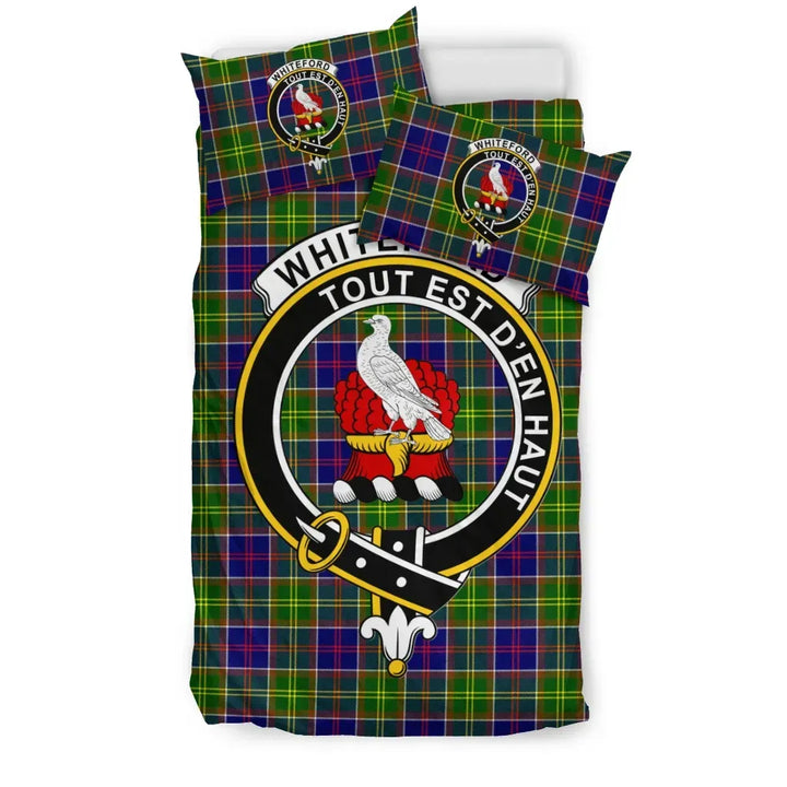Scottish Whiteford Clan Crest Tartan Bedding Set Tartan Plaid 1