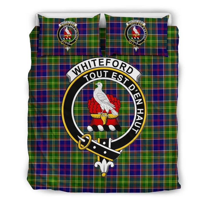 Scottish Whiteford Clan Crest Tartan Bedding Set Tartan Plaid 2
