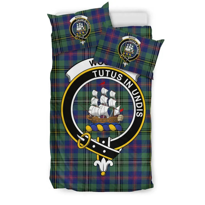 Scottish Wood Clan Crest Tartan Bedding Set Tartan Plaid 1
