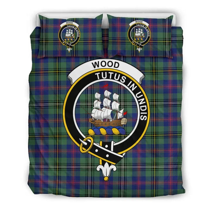 Scottish Wood Clan Crest Tartan Bedding Set Tartan Plaid 2