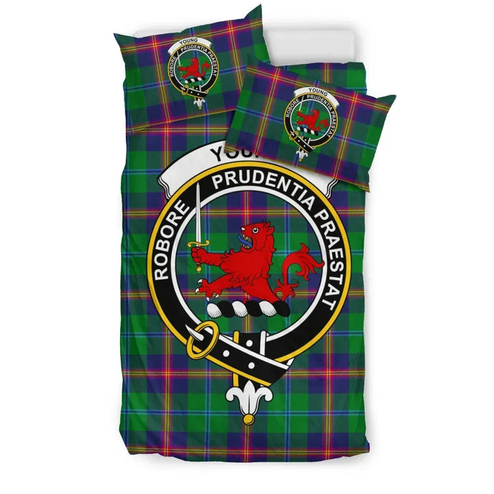 Scottish Young Clan Crest Tartan Bedding Set Tartan Plaid 1